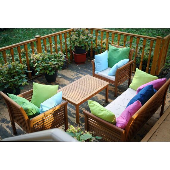 JACK Outdoor Lounge Kissen 30x50cm Dekokissen inkl. Füllung Wasserfest Sitzkissen Garten Stuhl Lotus Effekt, Farbe:Gelb