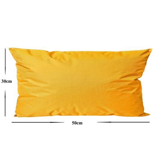 JACK Outdoor Lounge Kissen 30x50cm Dekokissen inkl. Füllung Wasserfest Sitzkissen Garten Stuhl Lotus Effekt, Farbe:Gold