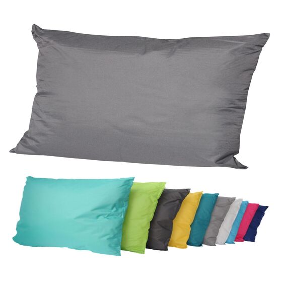 JACK Outdoor Lounge Kissen 30x50cm Dekokissen inkl. Füllung Wasserfest Sitzkissen Garten Stuhl Lotus Effekt, Farbe:Anthrazit