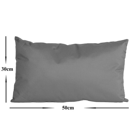 JACK Outdoor Lounge Kissen 30x50cm Dekokissen inkl. Füllung Wasserfest Sitzkissen Garten Stuhl Lotus Effekt, Farbe:Anthrazit