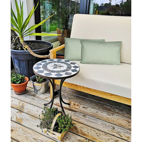 JACK Outdoor Lounge Kissen 30x50cm Dekokissen inkl. Füllung Wasserfest Sitzkissen Garten Stuhl Lotus Effekt, Farbe:Oliv