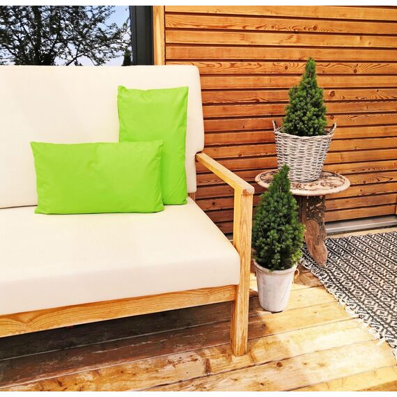 JACK Outdoor Lounge Kissen 30x50cm Dekokissen inkl. Füllung Wasserfest Sitzkissen Garten Stuhl Lotus Effekt, Farbe:Grün