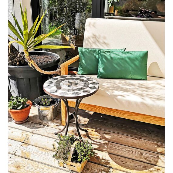 JACK Outdoor Lounge Kissen 30x50cm Dekokissen inkl. Füllung Wasserfest Sitzkissen Garten Stuhl Lotus Effekt, Farbe:Dunkelgrün