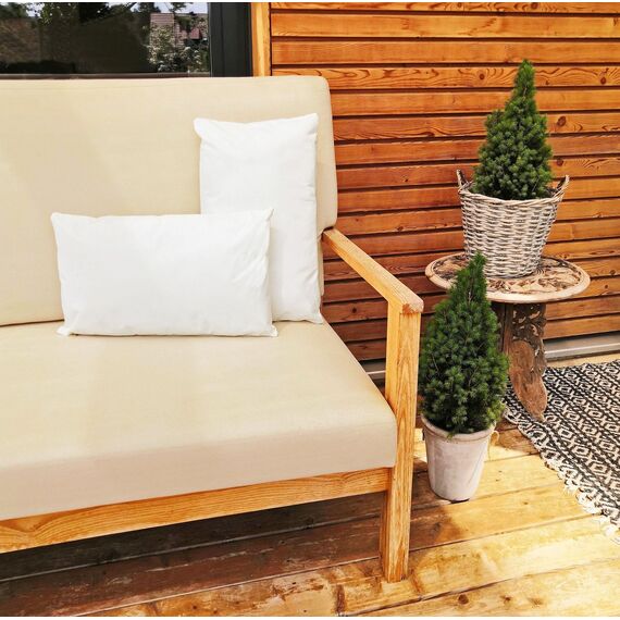 JACK Outdoor Lounge Kissen 30x50cm Dekokissen inkl. Füllung Wasserfest Sitzkissen Garten Stuhl Lotus Effekt, Farbe:Elfenbein