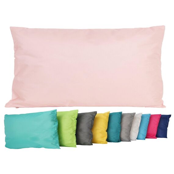 JACK Outdoor Lounge Kissen 30x50cm Dekokissen inkl. Füllung Wasserfest Sitzkissen Garten Stuhl Lotus Effekt, Farbe:Rosa