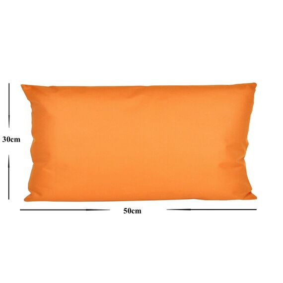 JACK Outdoor Lounge Kissen 30x50cm Dekokissen inkl. Füllung Wasserfest Sitzkissen Garten Stuhl Lotus Effekt, Farbe:Orange