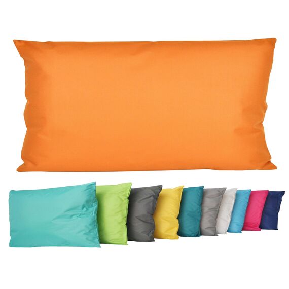 JACK Outdoor Lounge Kissen 30x50cm Dekokissen inkl. Füllung Wasserfest Sitzkissen Garten Stuhl Lotus Effekt, Farbe:Orange