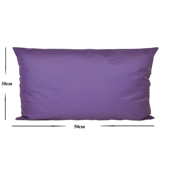 JACK Outdoor Lounge Kissen 30x50cm Dekokissen inkl. Füllung Wasserfest Sitzkissen Garten Stuhl Lotus Effekt, Farbe:Lila