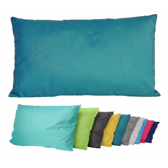 JACK Outdoor Lounge Kissen 30x50cm Dekokissen inkl. Füllung Wasserfest Sitzkissen Garten Stuhl Lotus Effekt, Farbe:Petrol