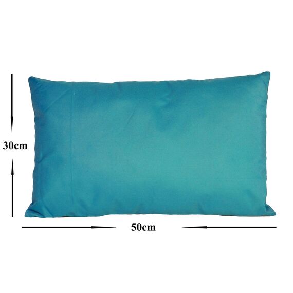 JACK Outdoor Lounge Kissen 30x50cm Dekokissen inkl. Füllung Wasserfest Sitzkissen Garten Stuhl Lotus Effekt, Farbe:Petrol