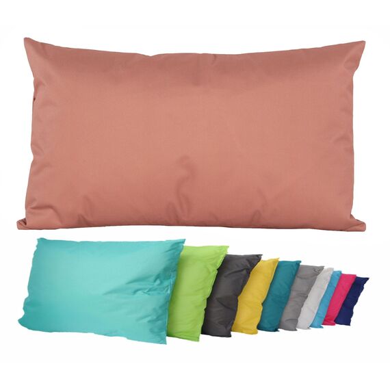 JACK Outdoor Lounge Kissen 30x50cm Dekokissen inkl. Füllung Wasserfest Sitzkissen Garten Stuhl Lotus Effekt, Farbe:Terra