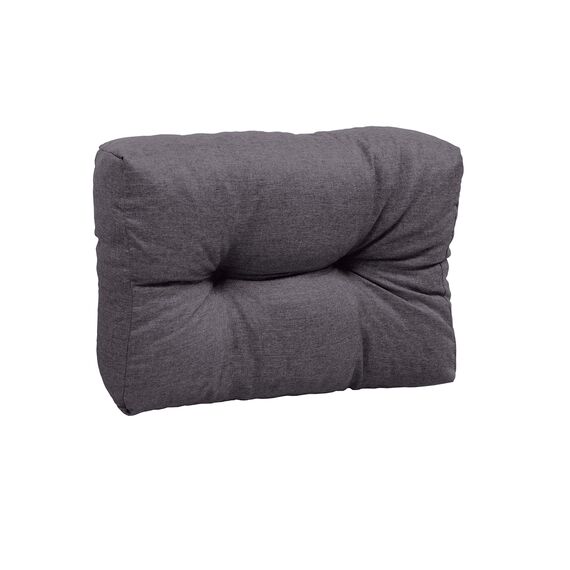 sunnypillow Palettenkissen für Gartenmöbel - Rückenkissen 60 x 40 cm - Rückenpolster für Bett und Sofa - Palettenpolster für Palettenmöbel - Gesteppte Gartenkissen - Rückenlehne, Kissen Anthrazit