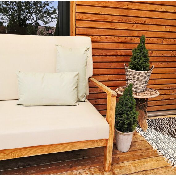 JACK Outdoor Lounge Kissen 30x50cm Dekokissen inkl. Füllung Wasserfest Sitzkissen Garten Stuhl Lotus Effekt, Farbe:Sand