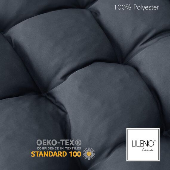 LILENO HOME Palettenkissen Set Anthrazit/Grau - Sitzkissen 120x80x20 cm - Polster für Europaletten - Palettenkissen Outdoor als Sitzkissen für Palettenmöbel