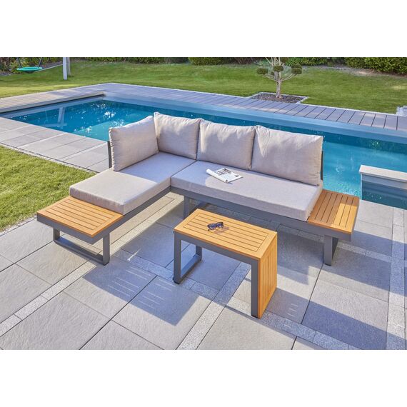 LC Garden »Sungardo« Gartenlounge Set Anthrazit • Aluminium • Lounge • Gartenmöbel Set • Loungemöbel • Balkonset • Garten & Terrasse