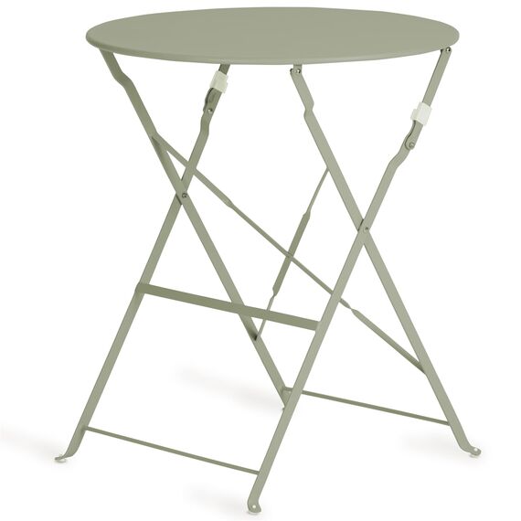 Vanage | Bistro Set Balkon | Balkonmöbel klappbar Set 3-teilig | pulverbeschichteter Stahl, wetterbeständig, Gartentisch & Stühle perfekt für Garten & kleine Balkone