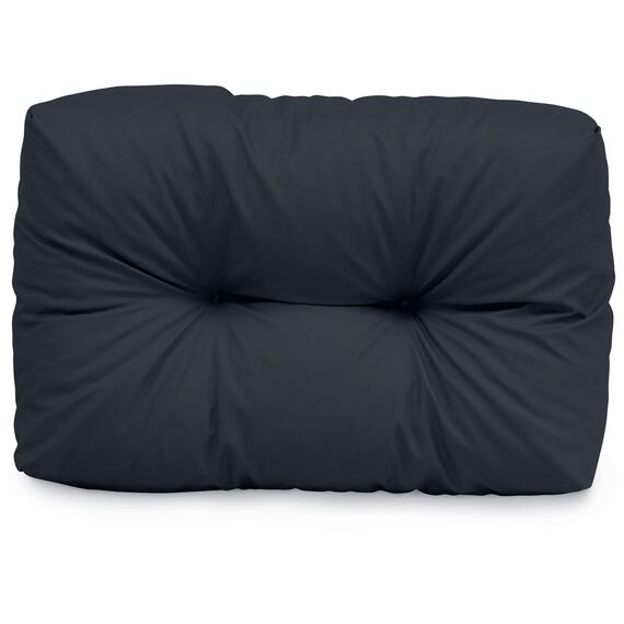 Spatium Palettenkissen Set abnehmbar Bezug wasserdicht gesteppt Palettenauflage Palettenpolster Palettensofa Palettenmöbel Anthrazit Kurzes Rückenkissen 60x40x15