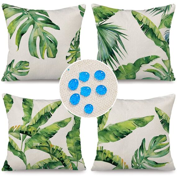 Cirzone Outdoor Kissen Wetterfest 45x45 4er Set Dekokissen, Kissenbezüge Sofakissen für Deko Wohnzimmer, Garten, Balkon