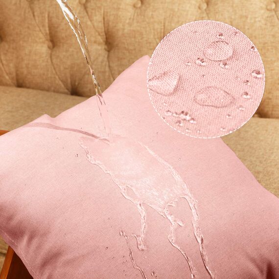 Dekorative, wasserdichte Kissenbezüge für den Außenbereich, quadratisch, für Terrasse, Balkon, Garten, wasserdichte Kissenhülle, PU-Beschichtung, Kissenbezüge für Couch, Bett, Terrasse, Sofa, Zelt,