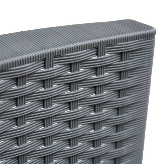 SVITA Bistroset 3-teilig 2 Stühle 1 Tisch Polyrattan Balkonset platzsparend klappbar Gartenmöbel Grau