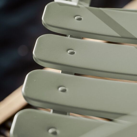 Vanage | Bistro Set Balkon | Balkonmöbel klappbar Set 3-teilig | pulverbeschichteter Stahl, wetterbeständig, Gartentisch & Stühle perfekt für Garten & kleine Balkone