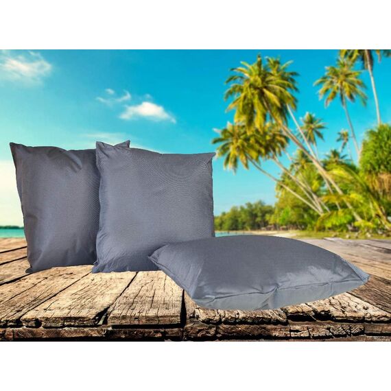Coen Bakker Outdoor Lounge Kissen 45x45cm Dekokissen Inkl. Füllung Wasserfest Sitzkissen Garten Stuhl Lotus Effekt, Farbe:Anthrazit