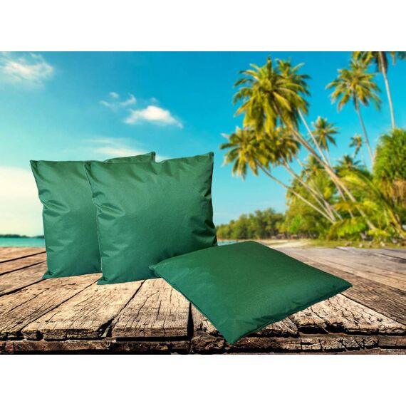 Coen Bakker Outdoor Lounge Kissen 45x45cm Dekokissen Inkl. Füllung Wasserfest Sitzkissen Garten Stuhl Lotus Effekt, Farbe:Dunkelgrün