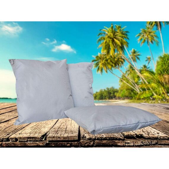 Coen Bakker Outdoor Lounge Kissen 45x45cm Dekokissen Inkl. Füllung Wasserfest Sitzkissen Garten Stuhl Lotus Effekt, Farbe:Grau