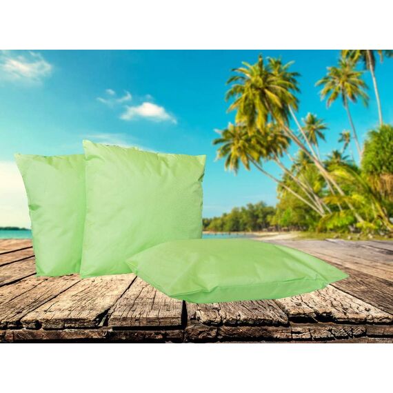 Coen Bakker Outdoor Lounge Kissen 45x45cm Dekokissen Inkl. Füllung Wasserfest Sitzkissen Garten Stuhl Lotus Effekt, Farbe:Grün