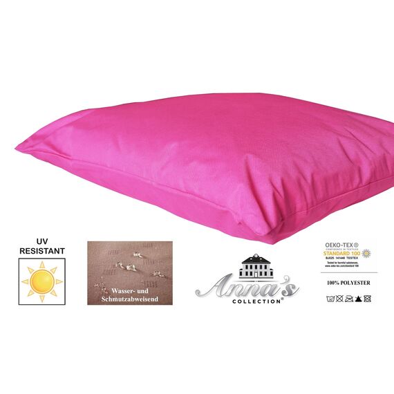 Coen Bakker Outdoor Lounge Kissen 45x45cm Dekokissen Inkl. Füllung Wasserfest Sitzkissen Garten Stuhl Lotus Effekt, Farbe:Pink