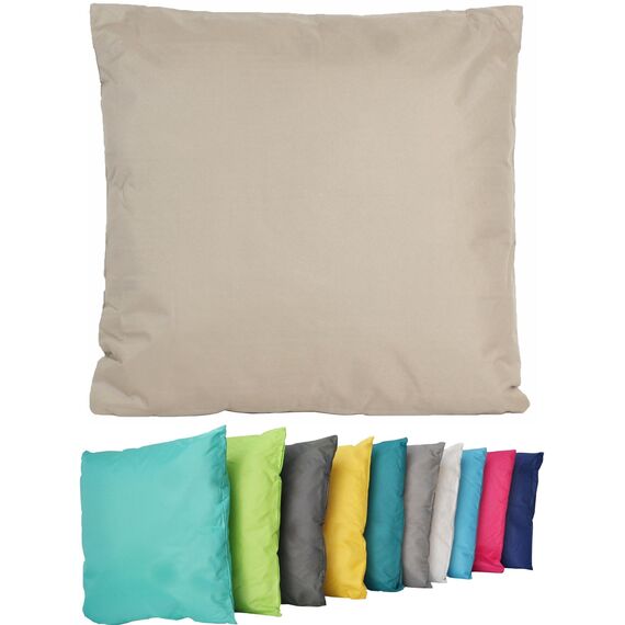 Coen Bakker Outdoor Lounge Kissen 45x45cm Dekokissen Inkl. Füllung Wasserfest Sitzkissen Garten Stuhl Lotus Effekt, Farbe:Taupe