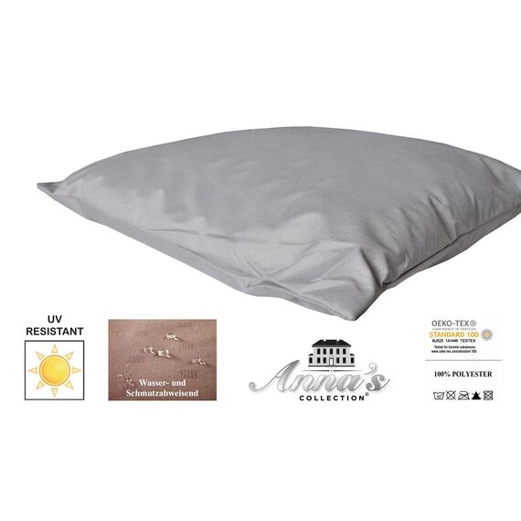 Coen Bakker Outdoor Lounge Kissen 45x45cm Dekokissen Inkl. Füllung Wasserfest Sitzkissen Garten Stuhl Lotus Effekt, Farbe:Grau