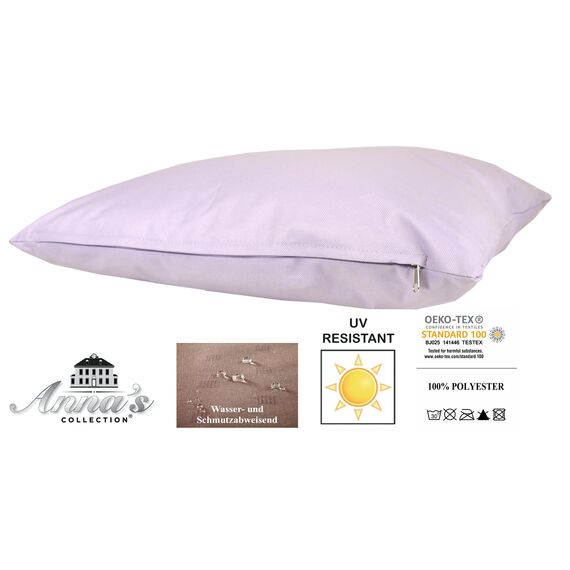 Coen Bakker Outdoor Lounge Kissen 45x45cm Dekokissen Inkl. Füllung Wasserfest Sitzkissen Garten Stuhl Lotus Effekt, Farbe:Flieder