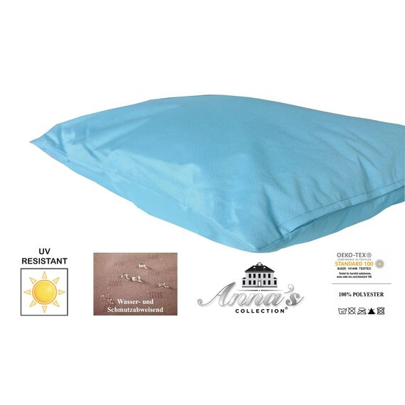 Coen Bakker Outdoor Lounge Kissen 45x45cm Dekokissen Inkl. Füllung Wasserfest Sitzkissen Garten Stuhl Lotus Effekt, Farbe:Hellblau