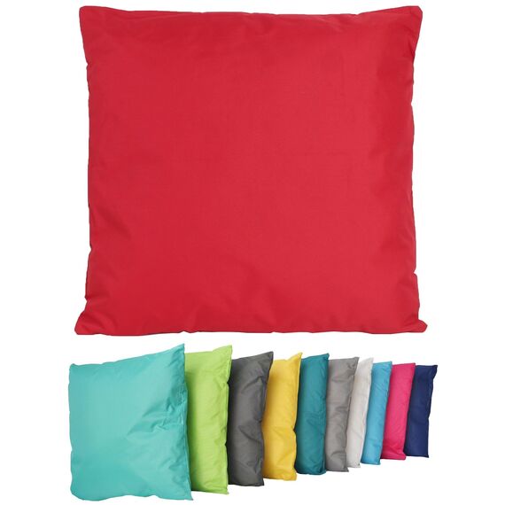 Coen Bakker Outdoor Lounge Kissen 45x45cm Dekokissen Inkl. Füllung Wasserfest Sitzkissen Garten Stuhl Lotus Effekt, Farbe:Rot