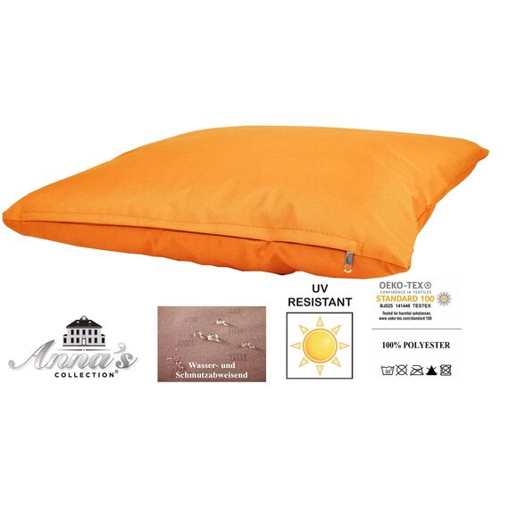 Coen Bakker Outdoor Lounge Kissen 45x45cm Dekokissen Inkl. Füllung Wasserfest Sitzkissen Garten Stuhl Lotus Effekt, Farbe:Orange
