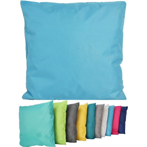 Coen Bakker Outdoor Lounge Kissen 45x45cm Dekokissen Inkl. Füllung Wasserfest Sitzkissen Garten Stuhl Lotus Effekt, Farbe:Hellblau