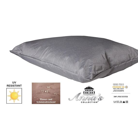 Coen Bakker Outdoor Lounge Kissen 45x45cm Dekokissen Inkl. Füllung Wasserfest Sitzkissen Garten Stuhl Lotus Effekt, Farbe:Anthrazit