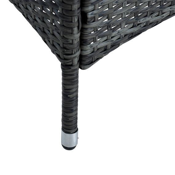 ESTEXO Polyrattan Gartenstuhl Set 2er Stuhlset Rattan Stuhl Garten Sessel Rattanstühle Balkonstühle Terrassenstühle Outdoor Stühle Balkonsessel (Anthrazit-Grau)