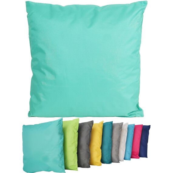 Coen Bakker Outdoor Lounge Kissen 45x45cm Dekokissen Inkl. Füllung Wasserfest Sitzkissen Garten Stuhl Lotus Effekt, Farbe:Aqua