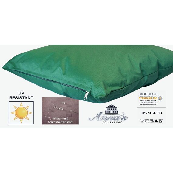 Coen Bakker Outdoor Lounge Kissen 45x45cm Dekokissen Inkl. Füllung Wasserfest Sitzkissen Garten Stuhl Lotus Effekt, Farbe:Dunkelgrün