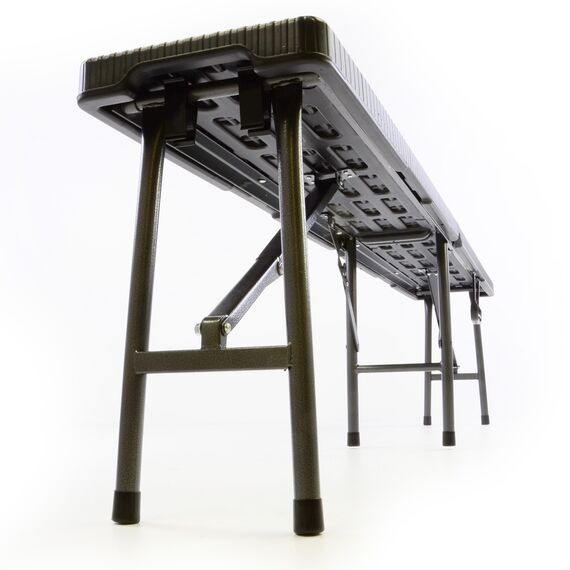 Nexos Gartengarnitur 1 Partytisch 2 Bänke klappbar Rattan-Optik Bierzeltgarnitur schwarz Set Festzelt Campingset Klapptisch robust Wetterfest