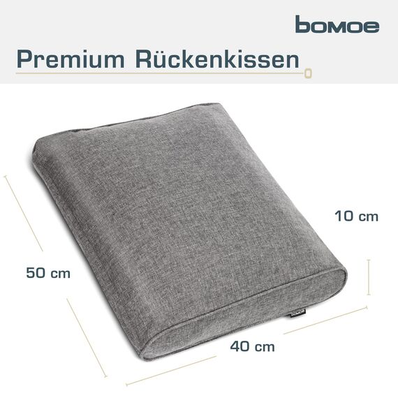 bomoe 2er Set Loungekissen Sitzkissen Outdoor 50x50 cm & Rückenkissen 50x40 cm – Hochwertige Polsterauflagen für Gartenmöbel Bezug Waschbar Lounge Kissen Outdoor Hellgrau UV-Schutz – ilano