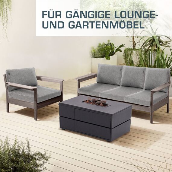 bomoe 2er Set Loungekissen Sitzkissen Outdoor 70x70 cm & Rückenkissen 70x40 cm – Hochwertige Polsterauflagen für Gartenmöbel Bezug Waschbar Lounge Kissen Outdoor Hellgrau UV-Schutz – ilano