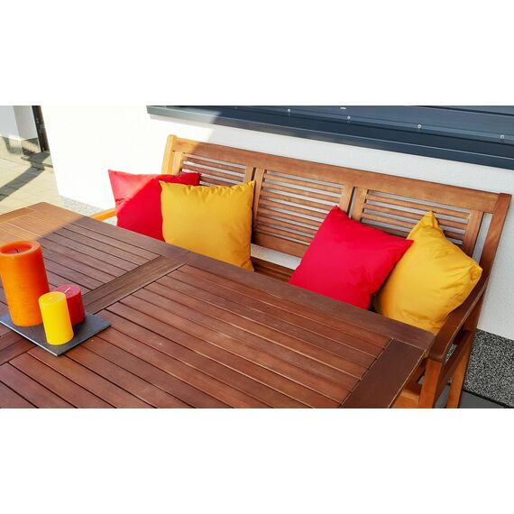 Coen Bakker Outdoor Lounge Kissen 45x45cm Dekokissen Inkl. Füllung Wasserfest Sitzkissen Garten Stuhl Lotus Effekt, Farbe:Gold