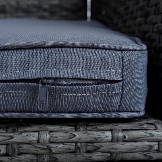 ESTEXO Polyrattan Gartenstuhl Set 2er Stuhlset Rattan Stuhl Garten Sessel Rattanstühle Balkonstühle Terrassenstühle Outdoor Stühle Balkonsessel (Anthrazit-Grau)