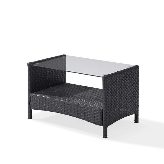 SVITA Brooklyn Gartenmöbel Poly Rattan Sitzgruppe Essgruppe Set Sofa-Garnitur Lounge Braun, Grau oder Schwarz (Grau)