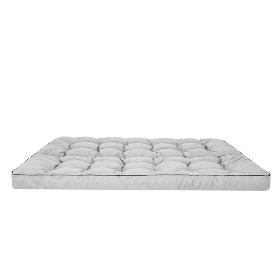 PillowPrim Asche Sitzkissen für Hollywoodschaukel, Komfortable Gartenschaukel Auflage 180 cm, Sitzbank mit Rückenlehne, Polster für Lounge