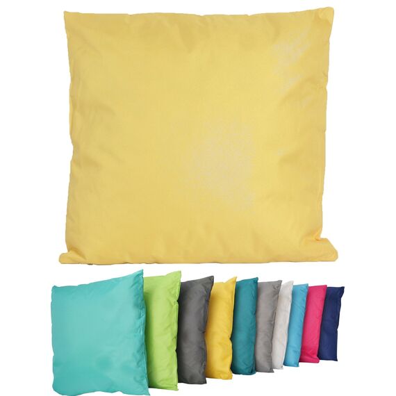 Coen Bakker Outdoor Lounge Kissen 45x45cm Dekokissen Inkl. Füllung Wasserfest Sitzkissen Garten Stuhl Lotus Effekt, Farbe:Gelb