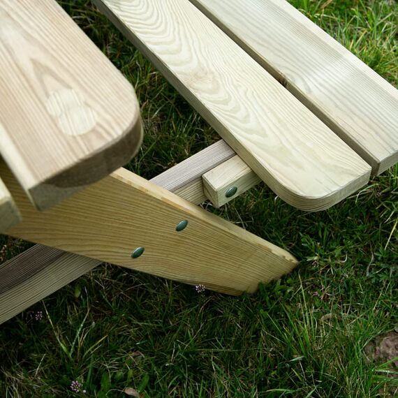 PLATAN ROOM Picknick Sitzgruppe aus Holz 170 cm Tisch Bank Kiefernholz massiv 35 mm Bierbank stabil und robust